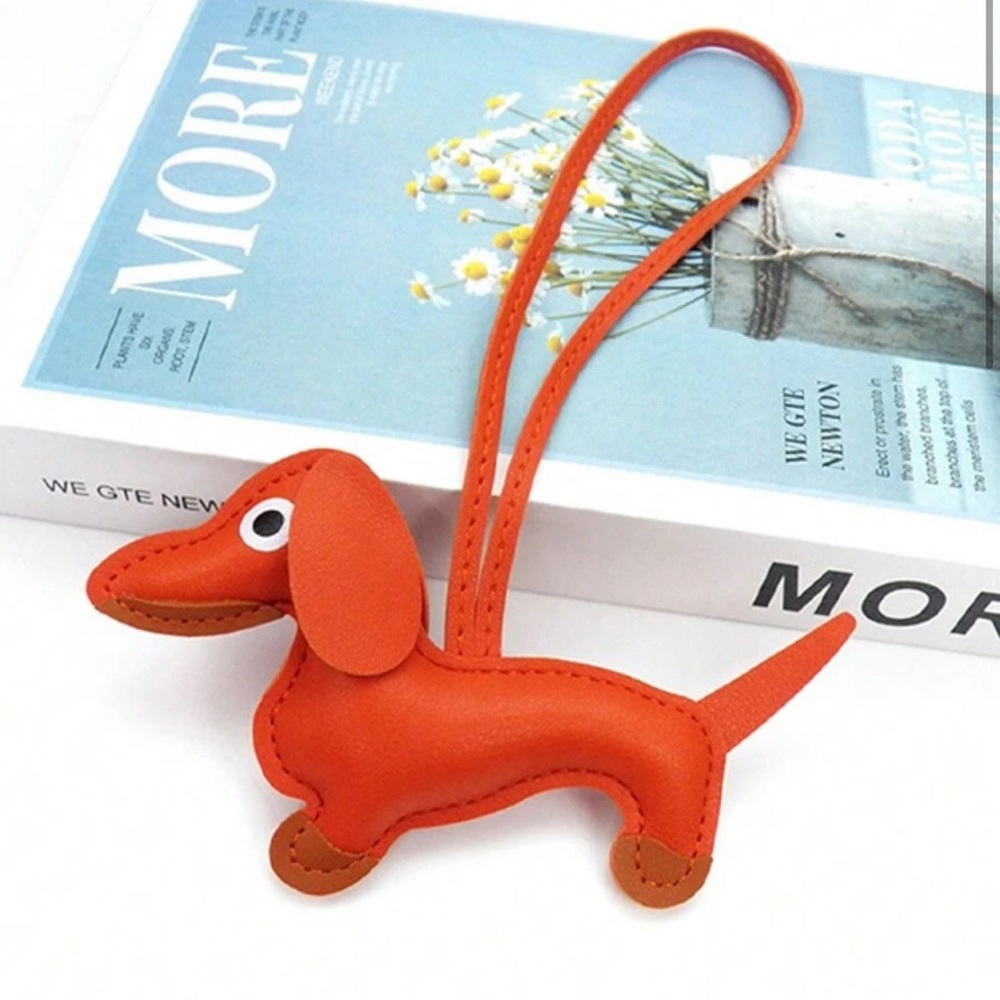 Charming Orange Dachshund Key Holder